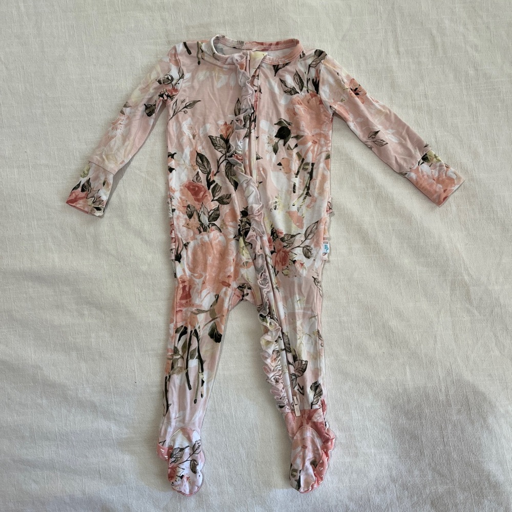 Posh Peanut Pink Floral Kids Pajamas
